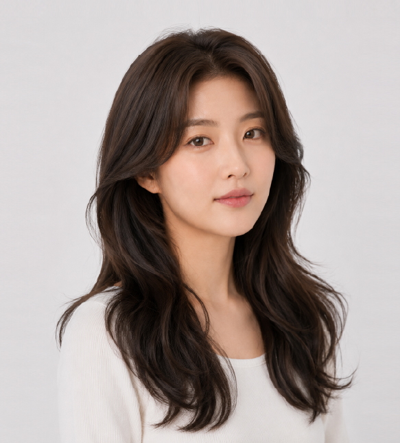 여성 정수리 커버가발 롱